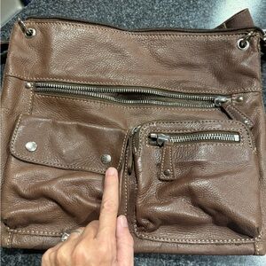 Fossil Brown Leather Shoulder Bag